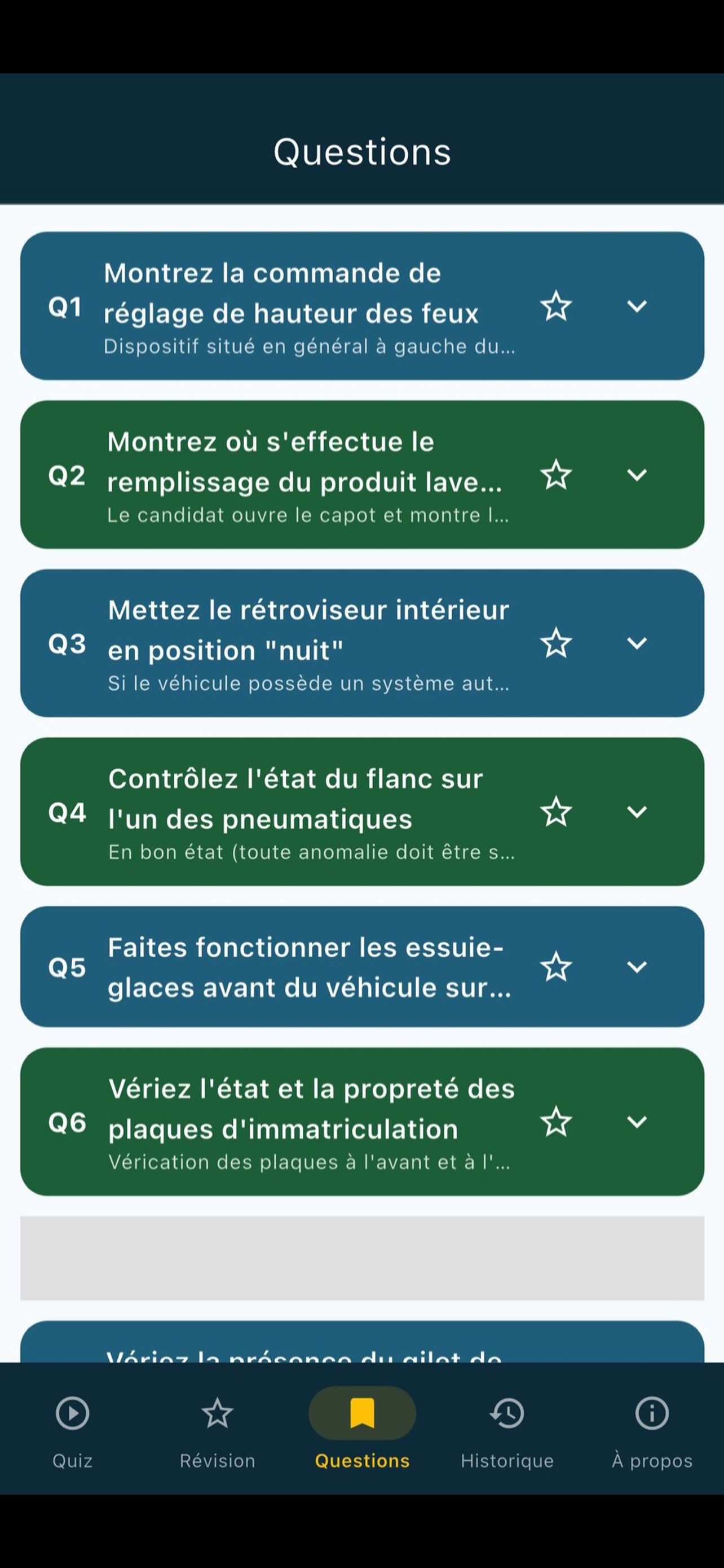 Banque de questions dans Helios